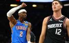 NBA战报：雷霆横扫太阳，魔术黑八近在咫尺，掘金追回一城